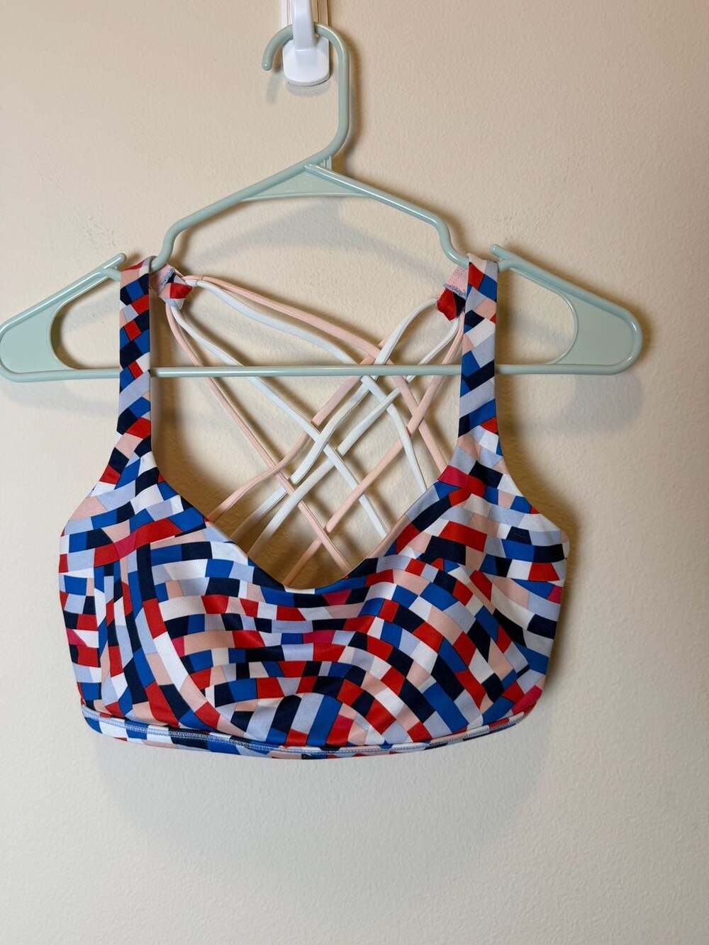 Lululemon Sports Bra Size 10 Multi Blocked Strappy Back